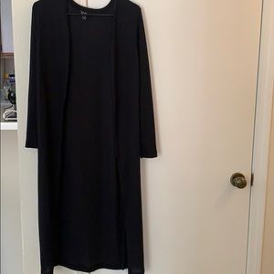 Long black cardigan